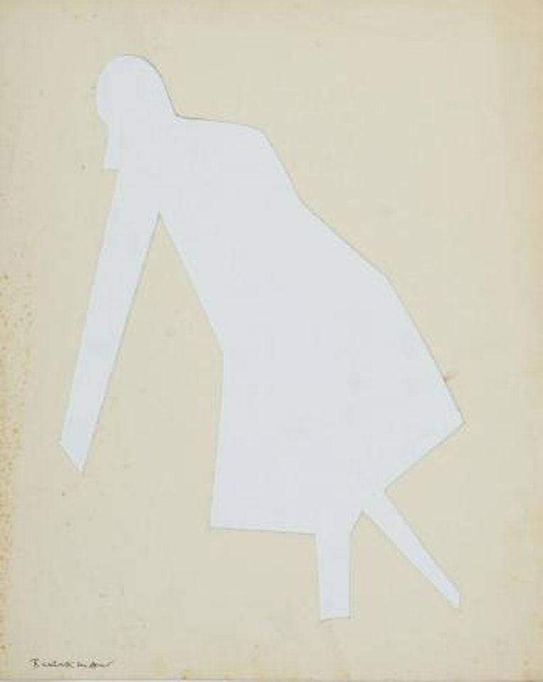Figure walking by Charles Blackman