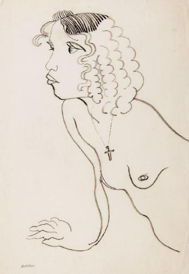 Nude with cross by Charles Blackman