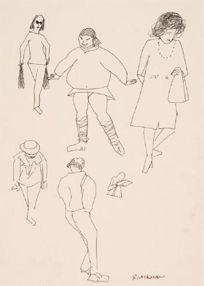 People in the street by Charles Blackman