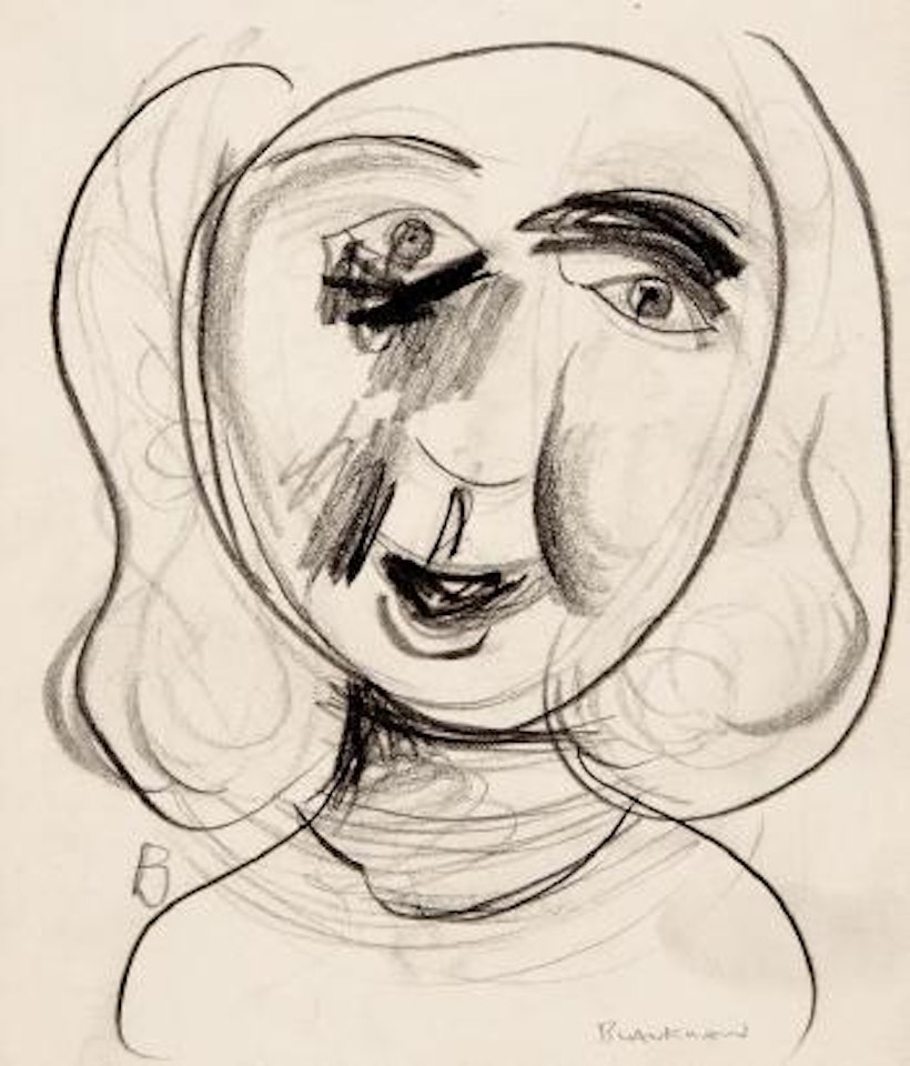 Girl smiling by Charles Blackman
