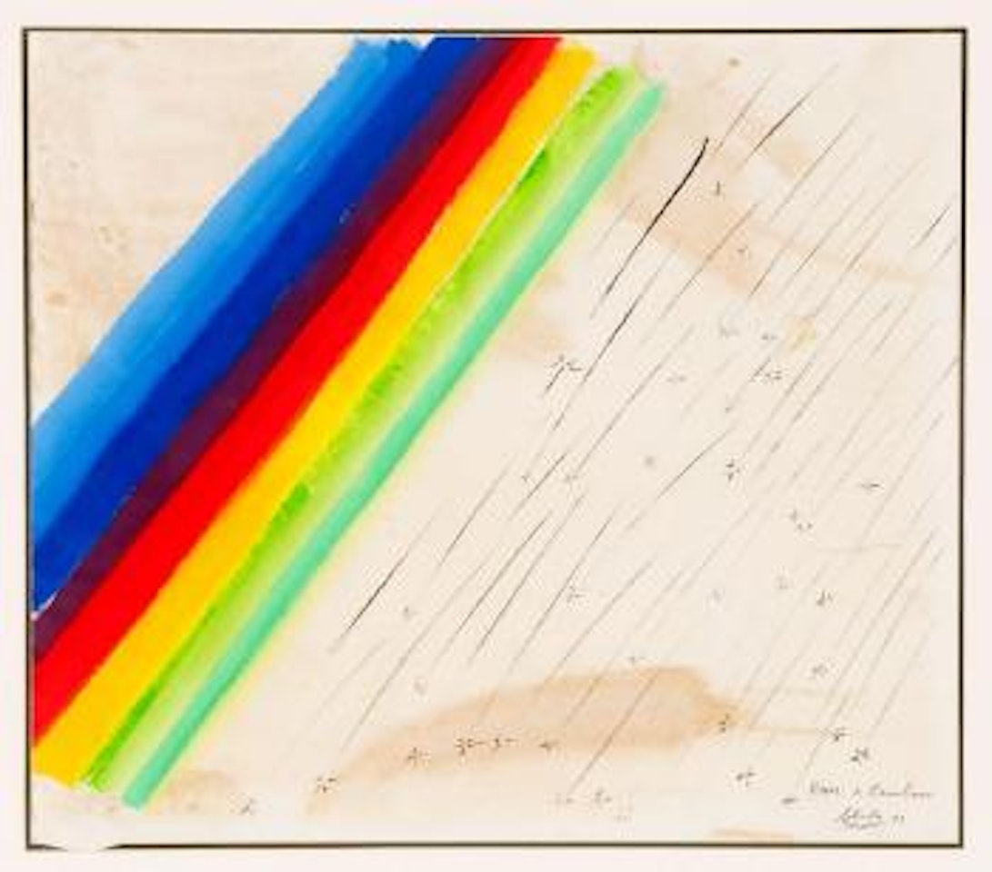 Rain & rainbow by Charles Blackman