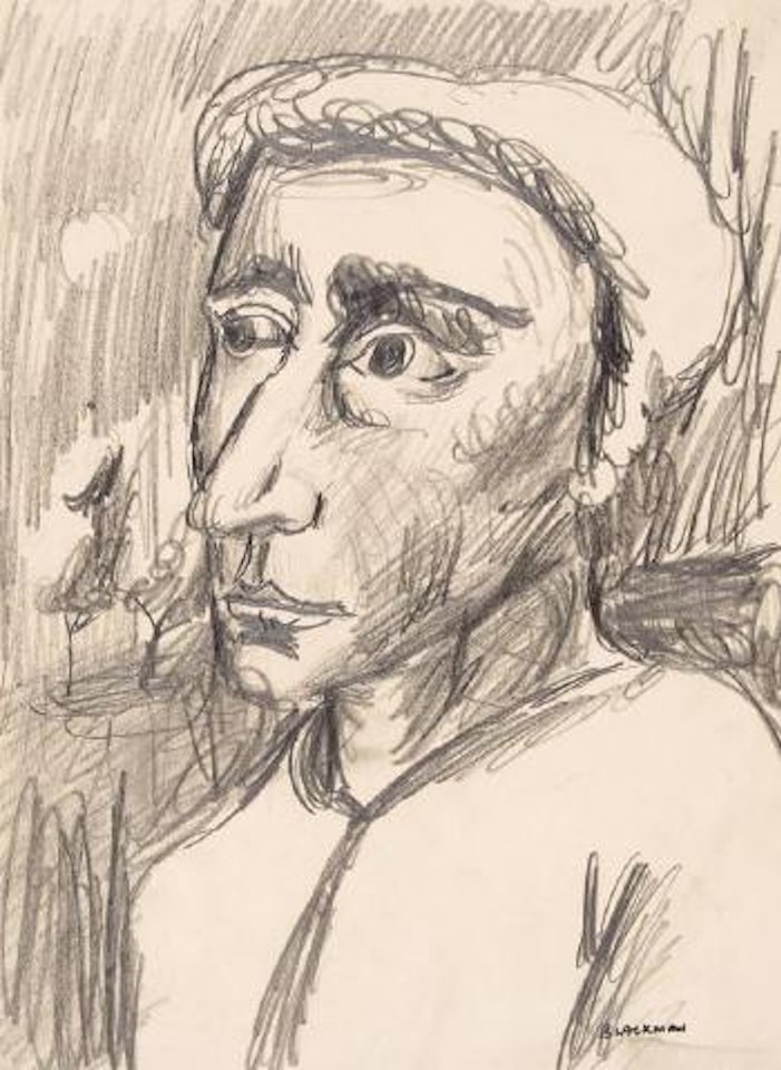 Male portrait in profile by Charles Blackman