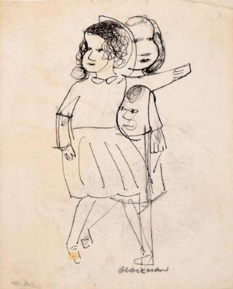 Three girls by Charles Blackman