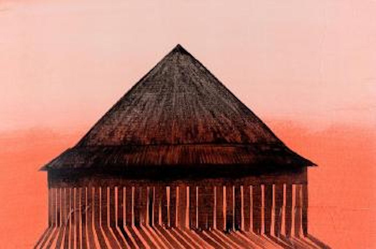 House on stilts by Charles Blackman