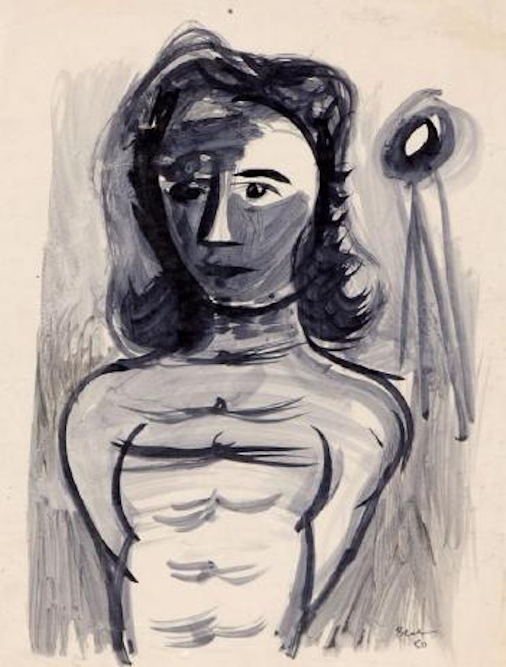 Androgynous figure by Charles Blackman