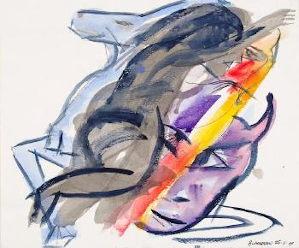 Figures and the devil by Charles Blackman