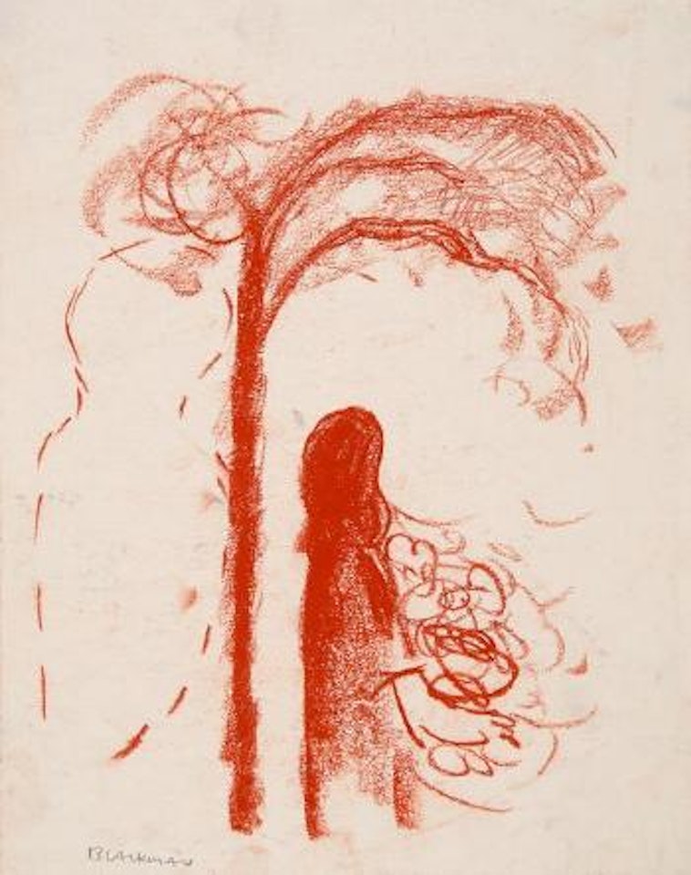 Figure under a tree by Charles Blackman