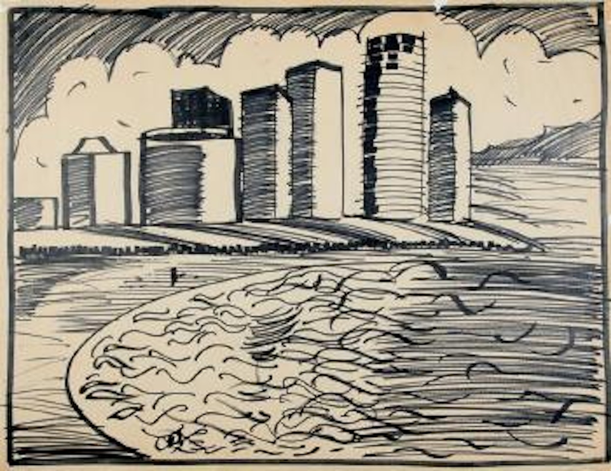 Cityscape by Charles Blackman