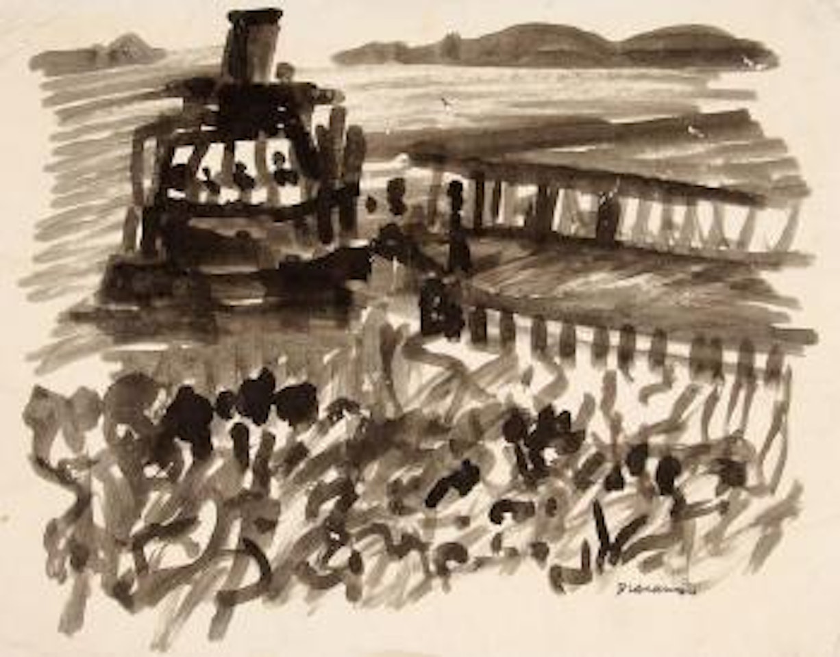 Tugboat by Charles Blackman