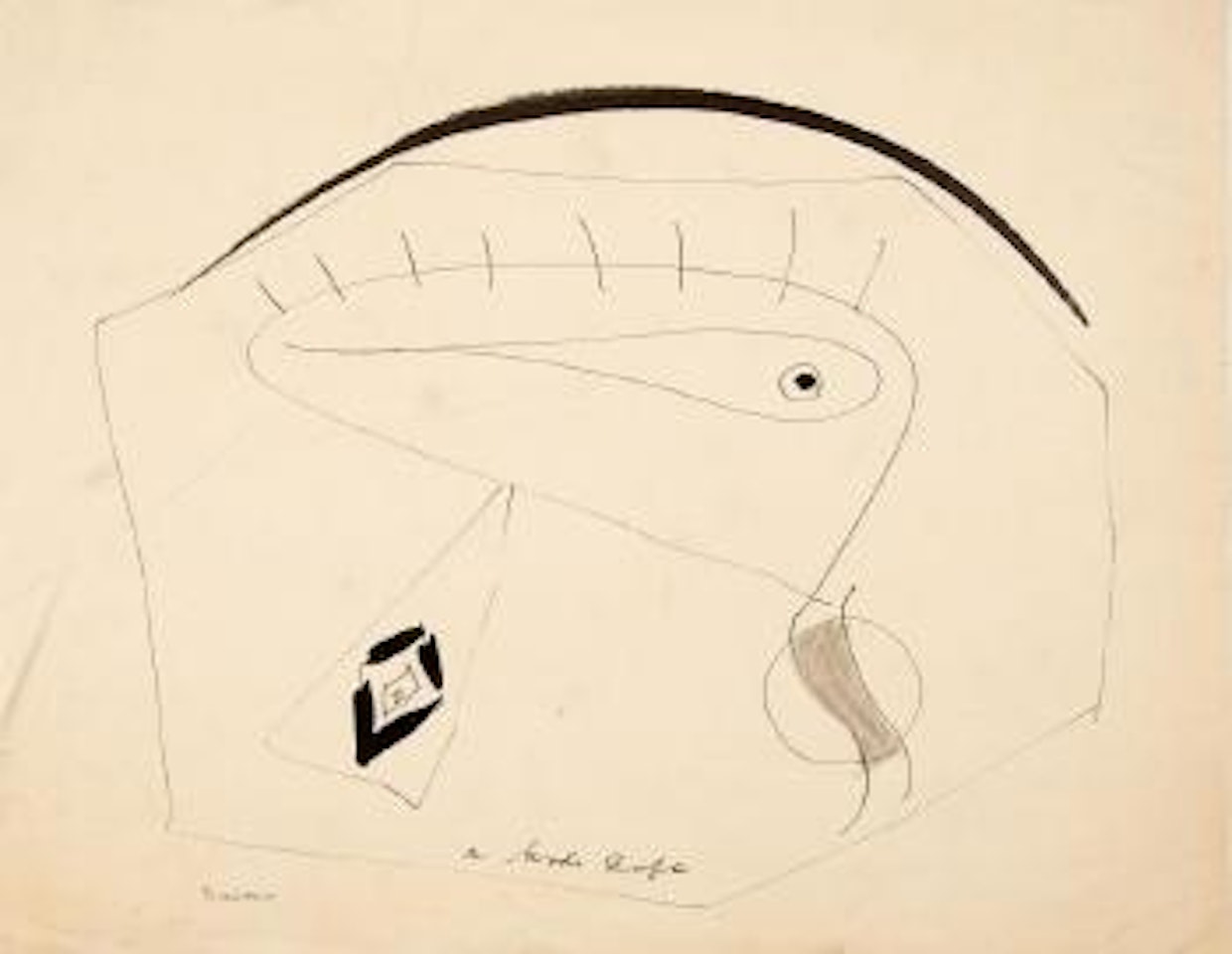 A birds shape by Charles Blackman