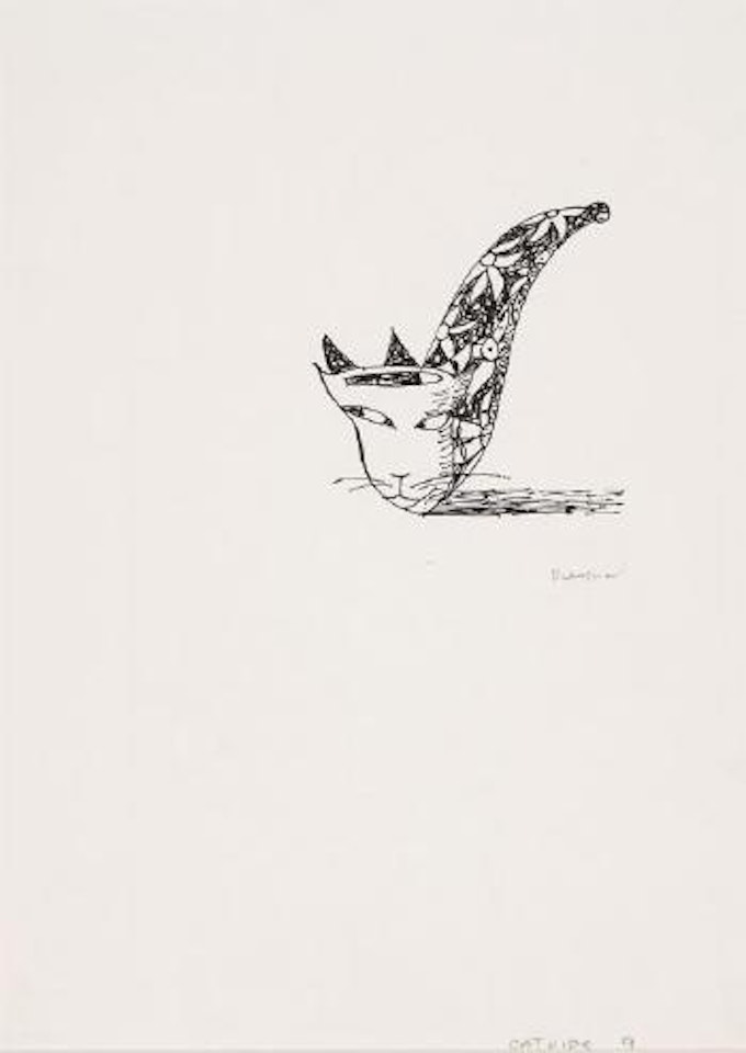 Cat pipe by Charles Blackman