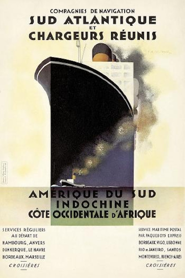 Atlantique / Amerique du Sud by Cassandre (Adolphe Jean-Marie Mouron)