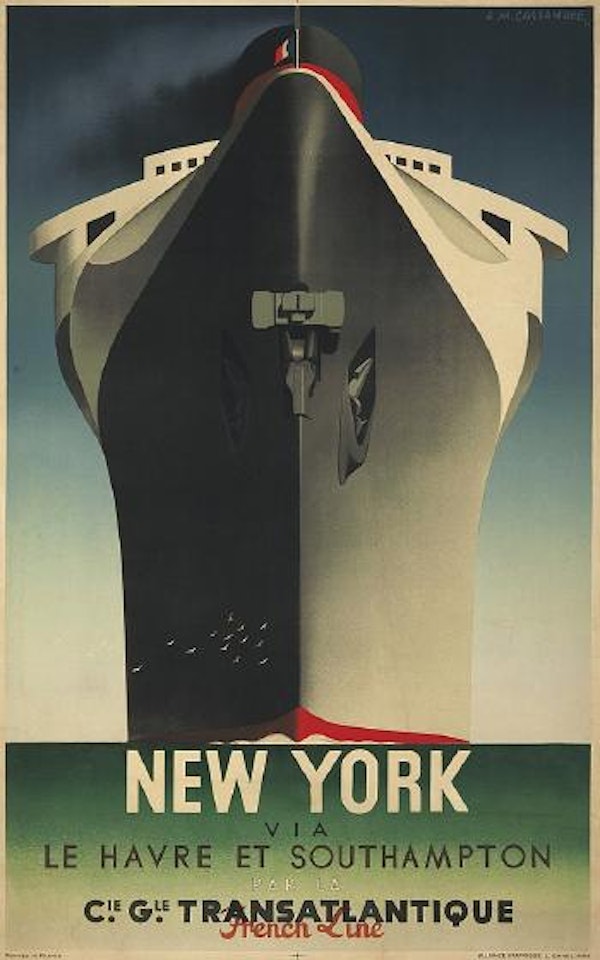 Normandie / New York by Cassandre (Adolphe Jean-Marie Mouron)