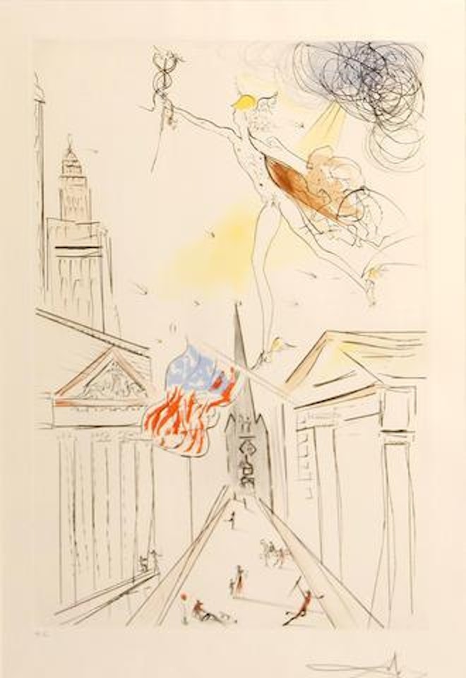 Wall Street (M.\L. 533; F. 72-2) by Salvador Dali