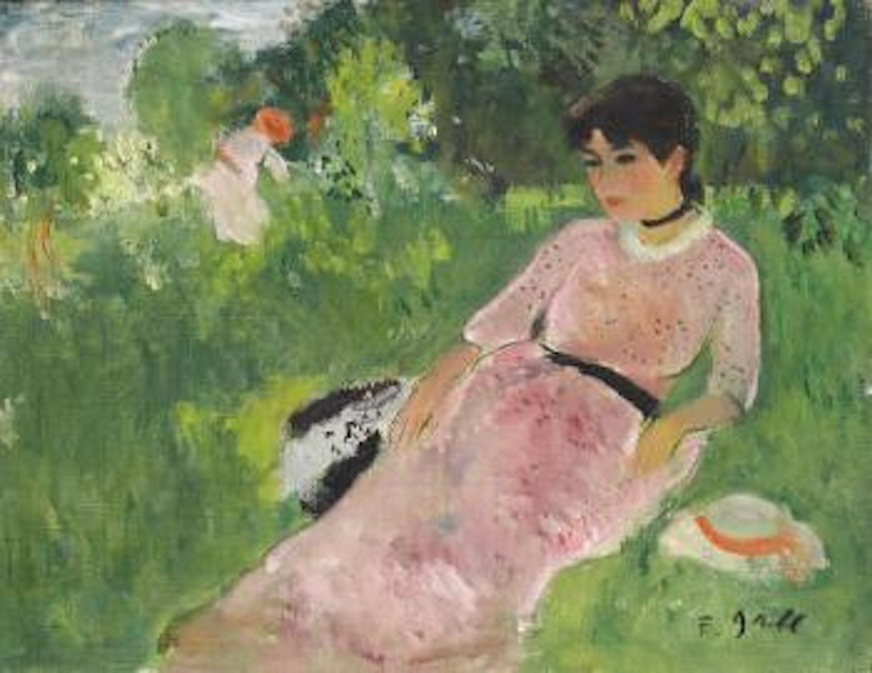 Eugénie et sa mère, au Lac du Bois de Vincennes, Paris 12è by François Gall