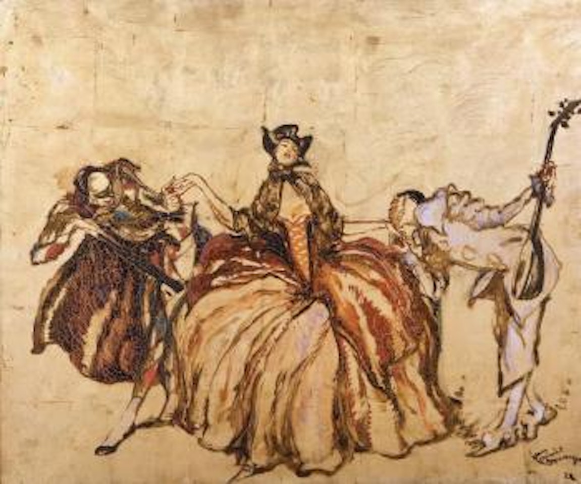 Scène de théâtre by Jean Gabriel Domergue