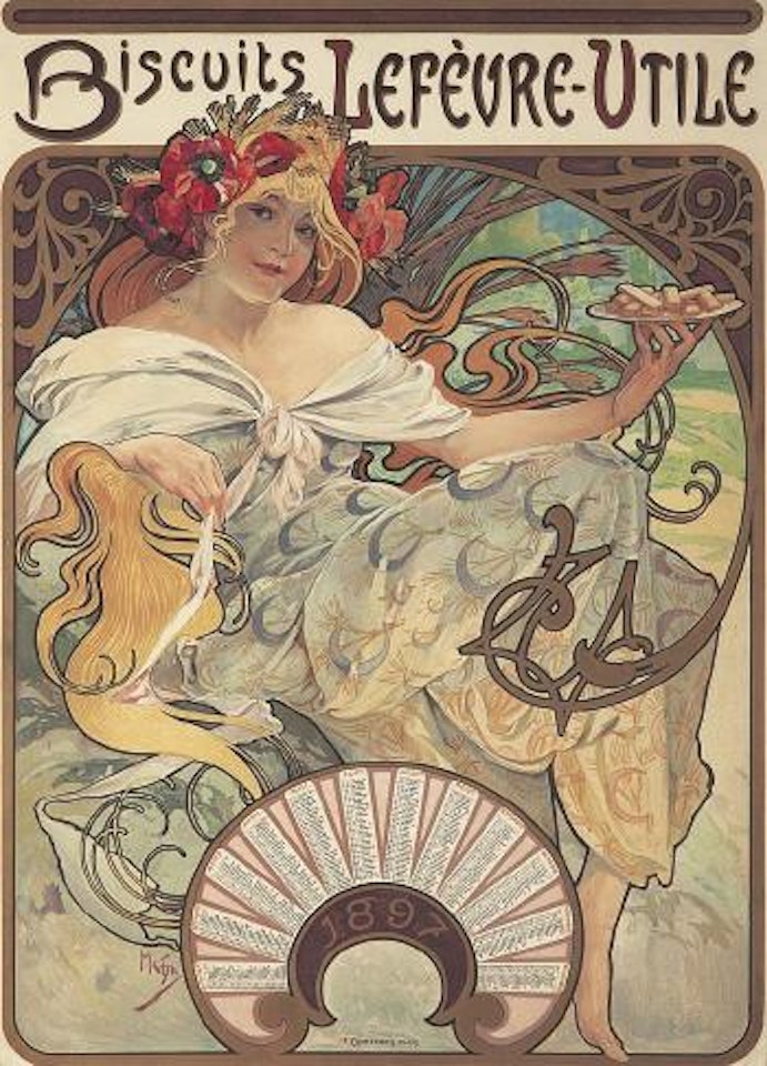 Biscuits Lefèvre-Utile by Alphonse Mucha