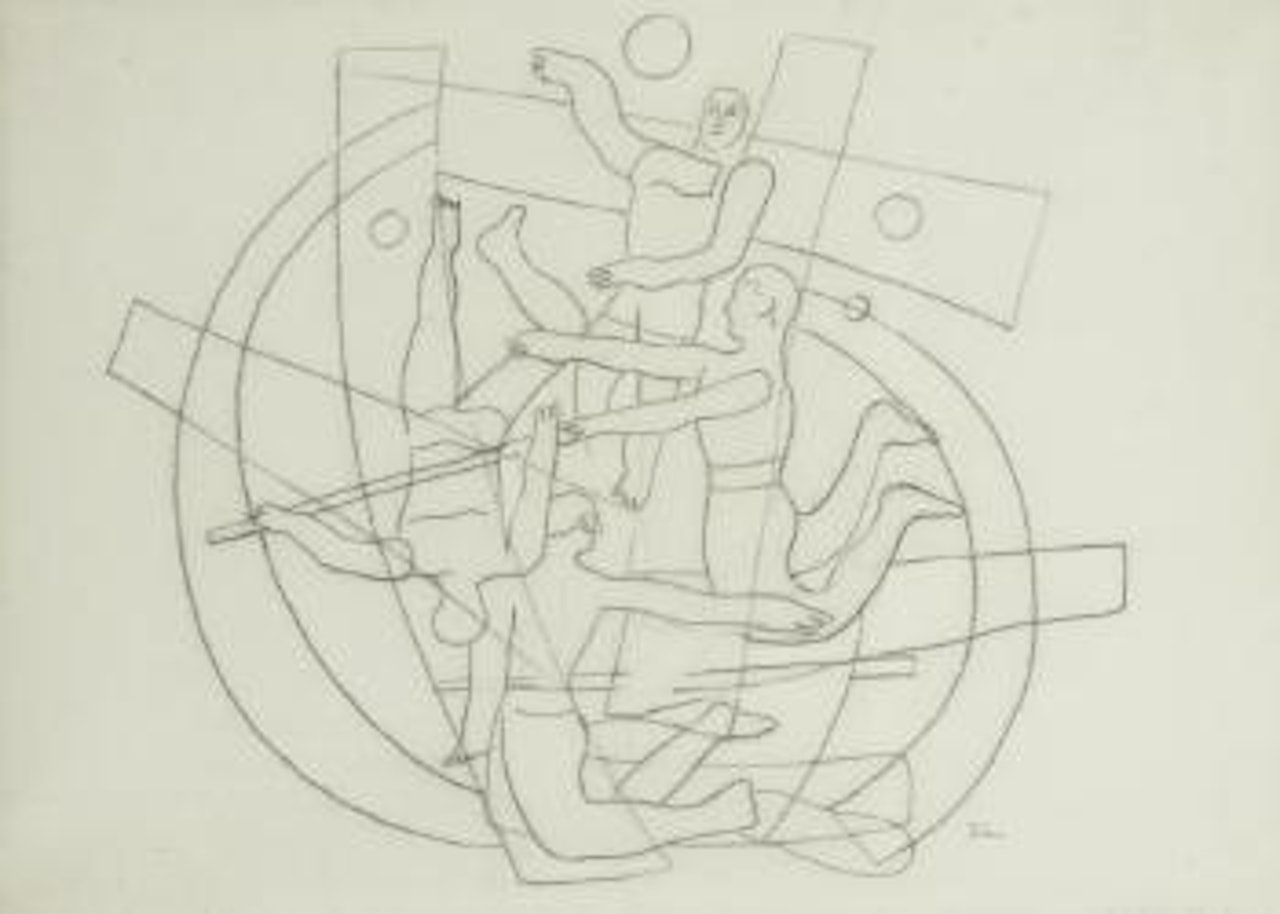 Les acrobates by Fernand Leger
