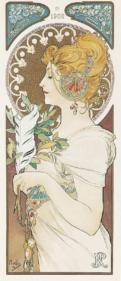 La Plume / Royer by Alphonse Mucha