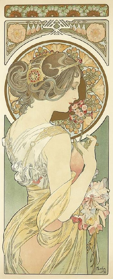 Plume et Primevère by Alphonse Mucha