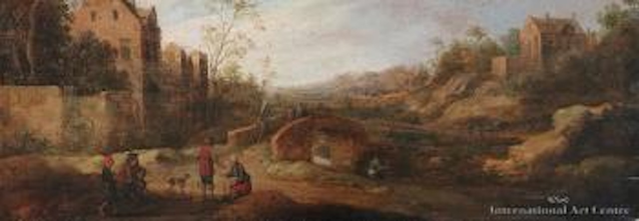 Village Scene by Joost Cornelisz Droochsloot