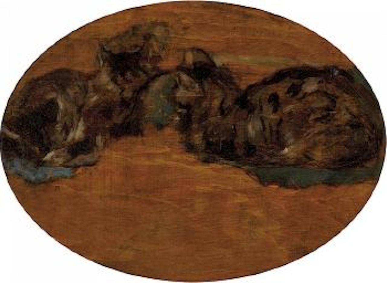 Deux Chats by Théophile Alexandre Steinlen