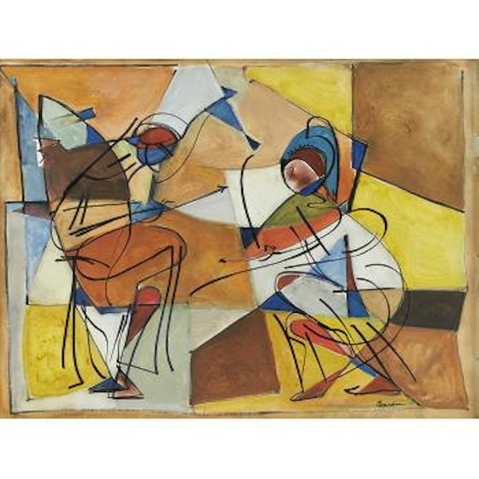 Trojan soldiers by Romare Bearden