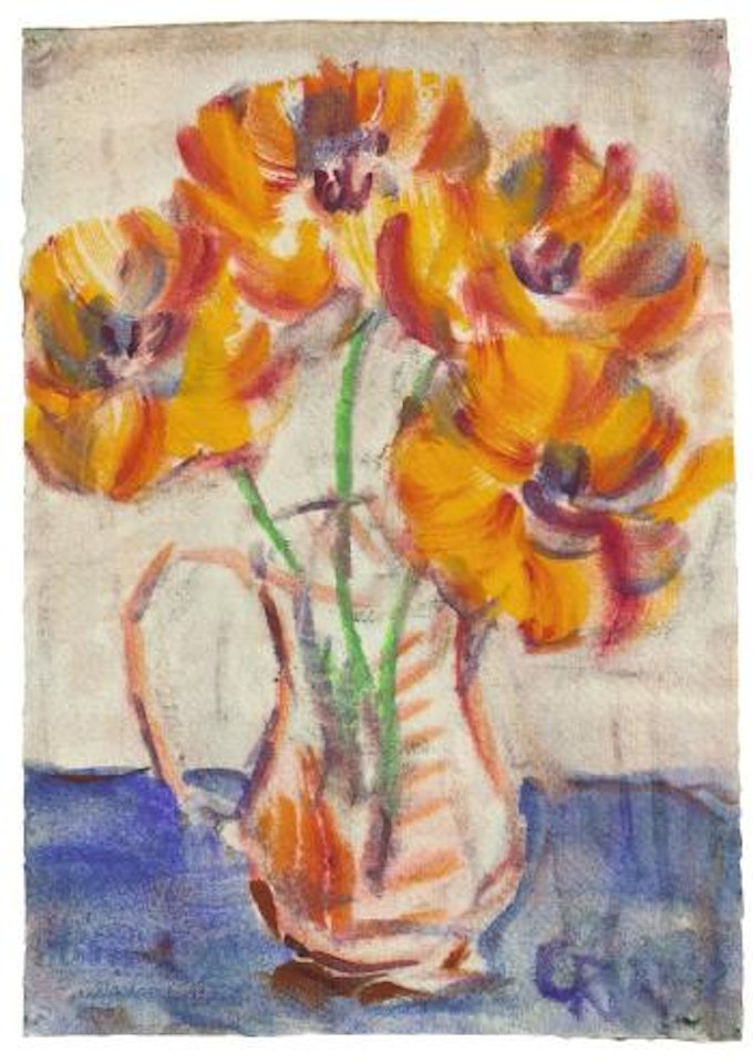 Blüten In Vase by Christian Rohlfs