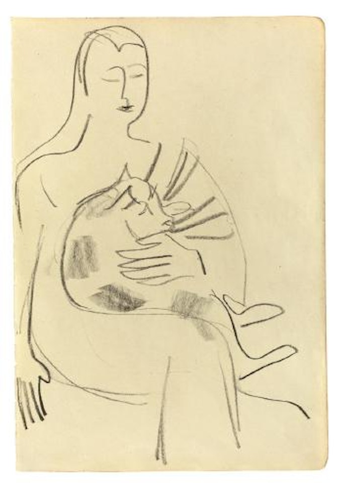 Erna Mit Kater by Ernst Ludwig Kirchner
