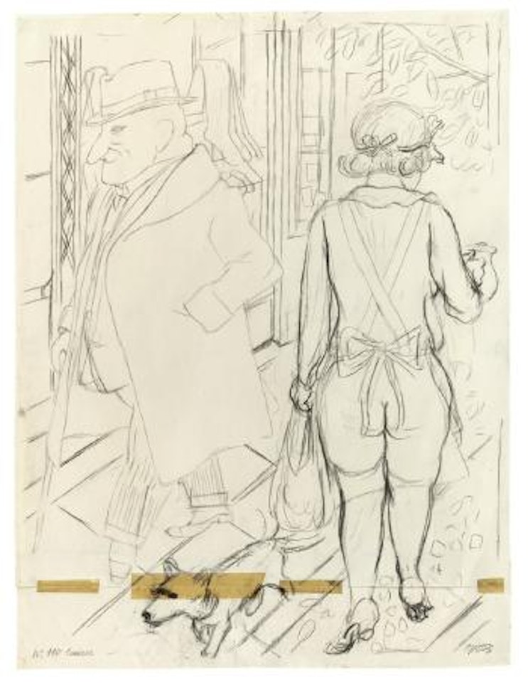 Begegnung / Straßenszene, Berlin by George Grosz
