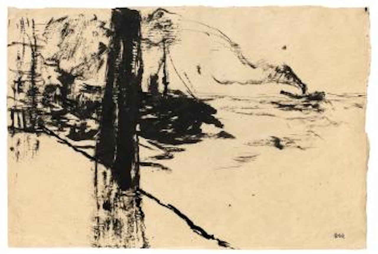 Hamburger Hafen, Schiffe Am Kai Und Schlepper by Emil Nolde