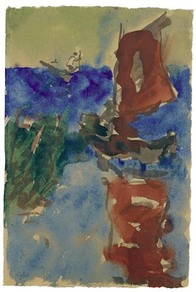 Fischerboote Im Wattenmeer by Emil Nolde