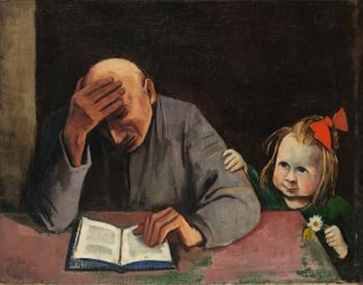 Alter Mann Mit Kind by Karl Hofer