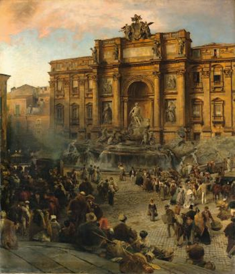 Fontana Di Trevi by Oswald Achenbach