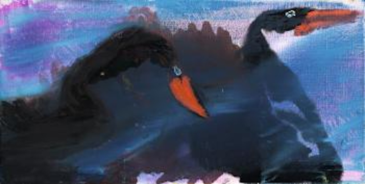 Schwarze Schwäne by Rainer Fetting