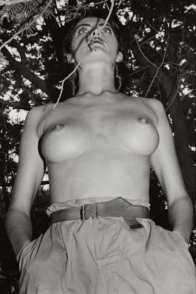 Henrietta in my backyard, Ramatuelle, 1980 by Helmut Newton