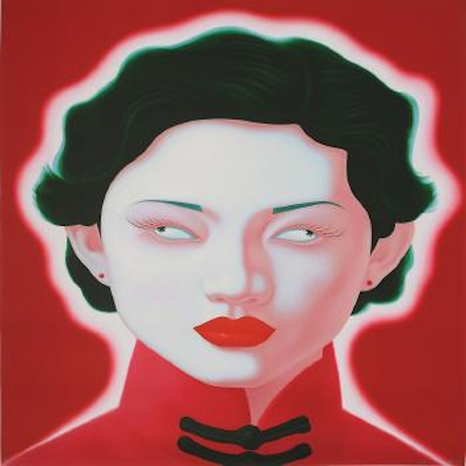 Chinese portrait k series 2007 no.03 (with poem) by Feng Zhengjie