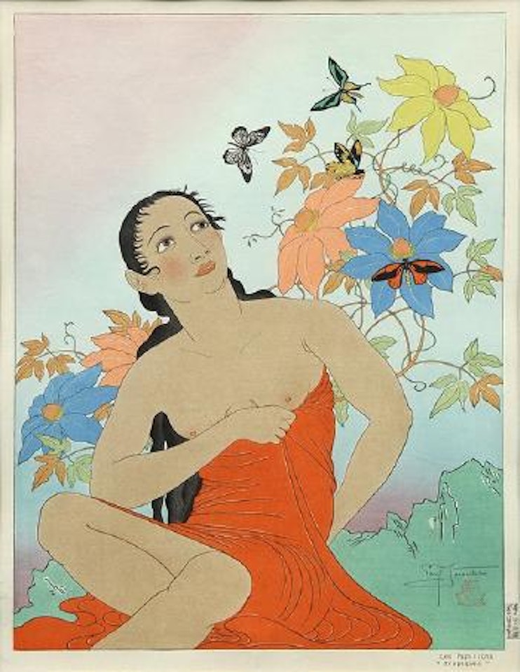 Les papillons, Mandchoukuo by Paul Jacoulet