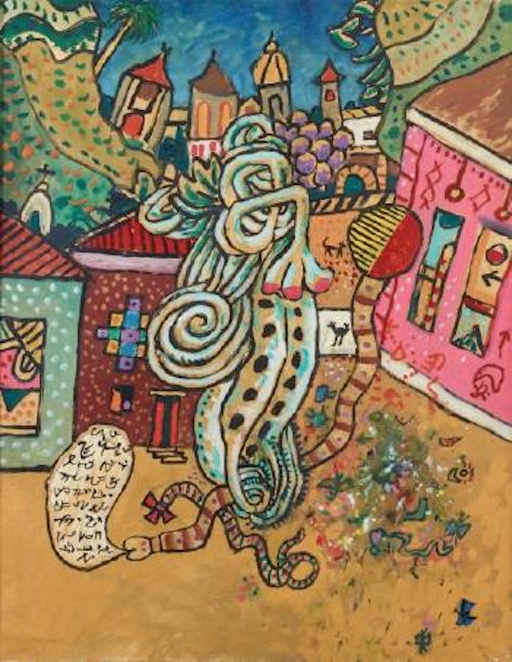 Village myths no 15 by Alan Davie