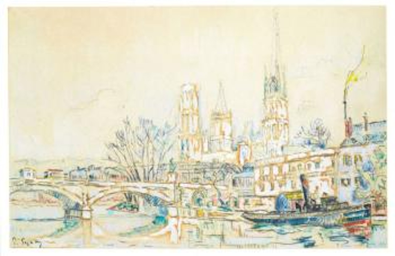 Rouen, bords de Seine by Paul Signac