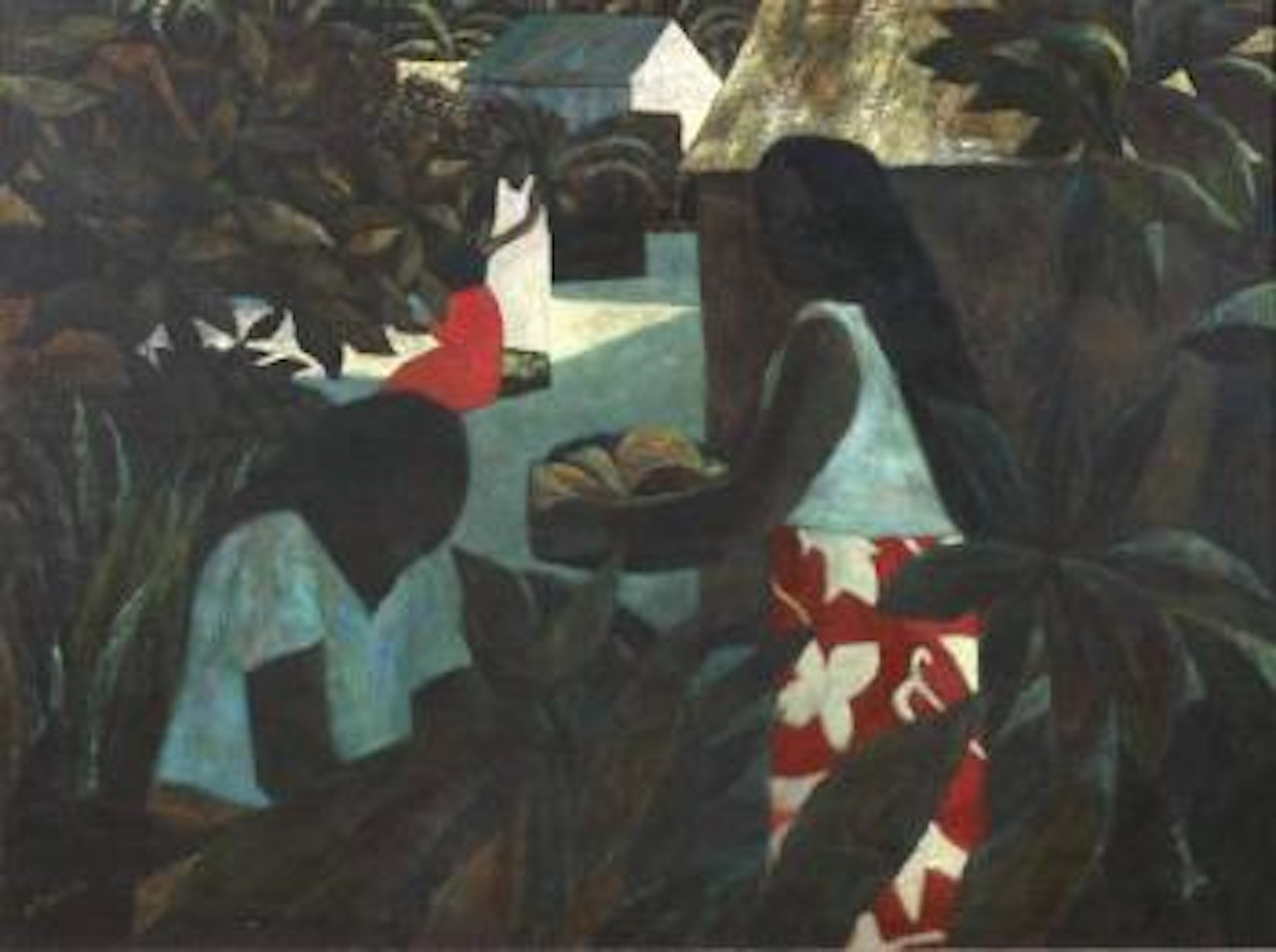 Island women with fruit by Ray Austin Crooke