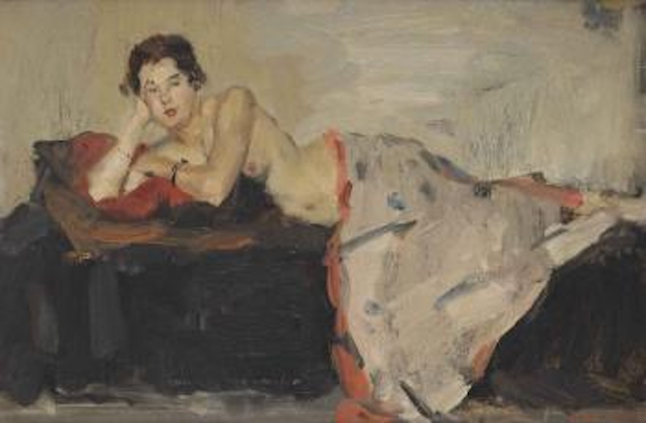 Reclining Nude, London by Isaac Israels