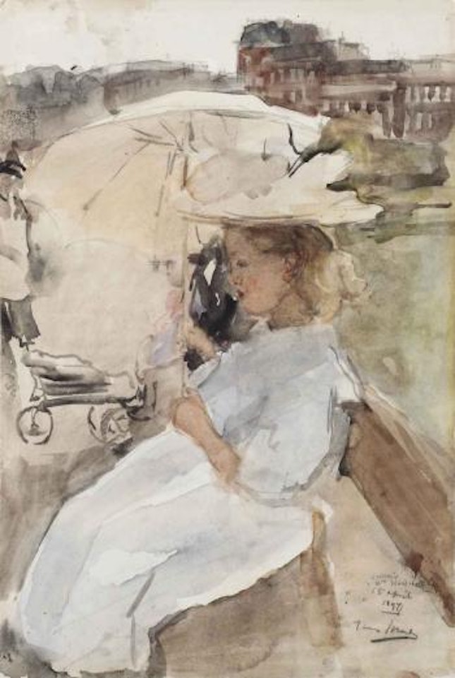 Under The Parasol, Oosterpark, Amsterdam by Isaac Israels