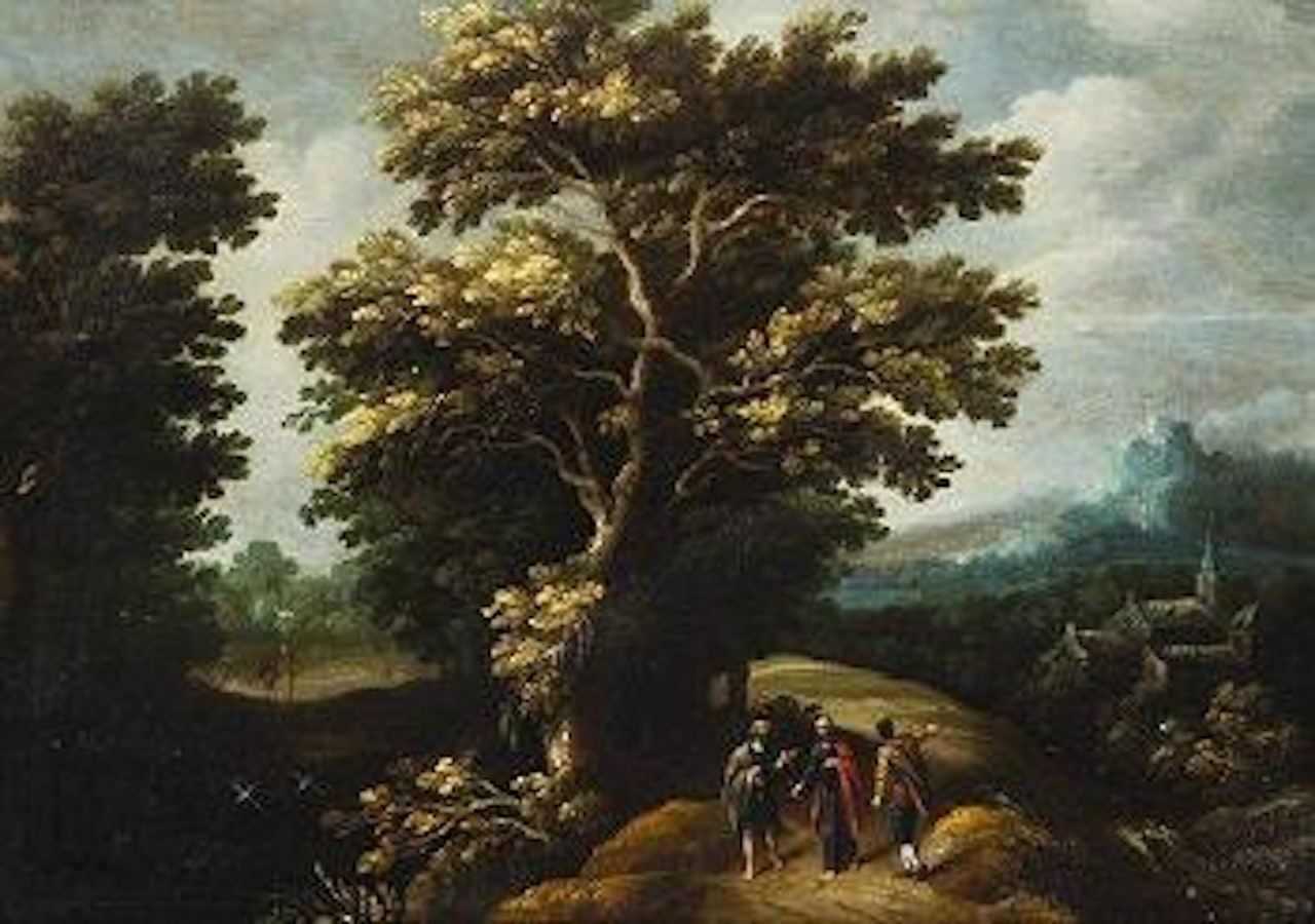 Le Christ et les Pèlerins d'Emmaüs by Abraham Govaerts