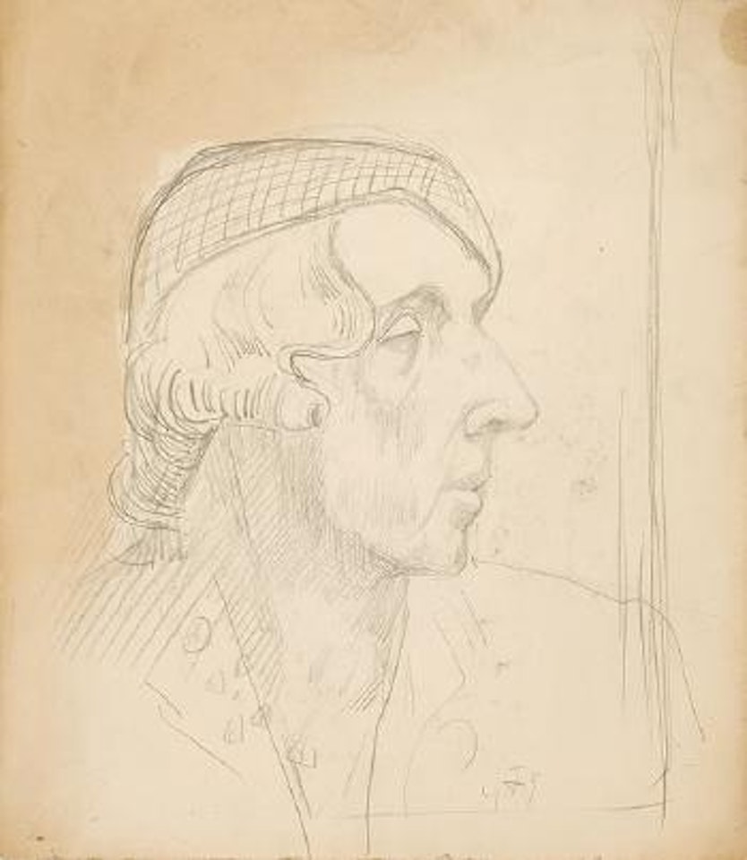 Portrait Charlotte Testorp (im Profil) by Otto Dix