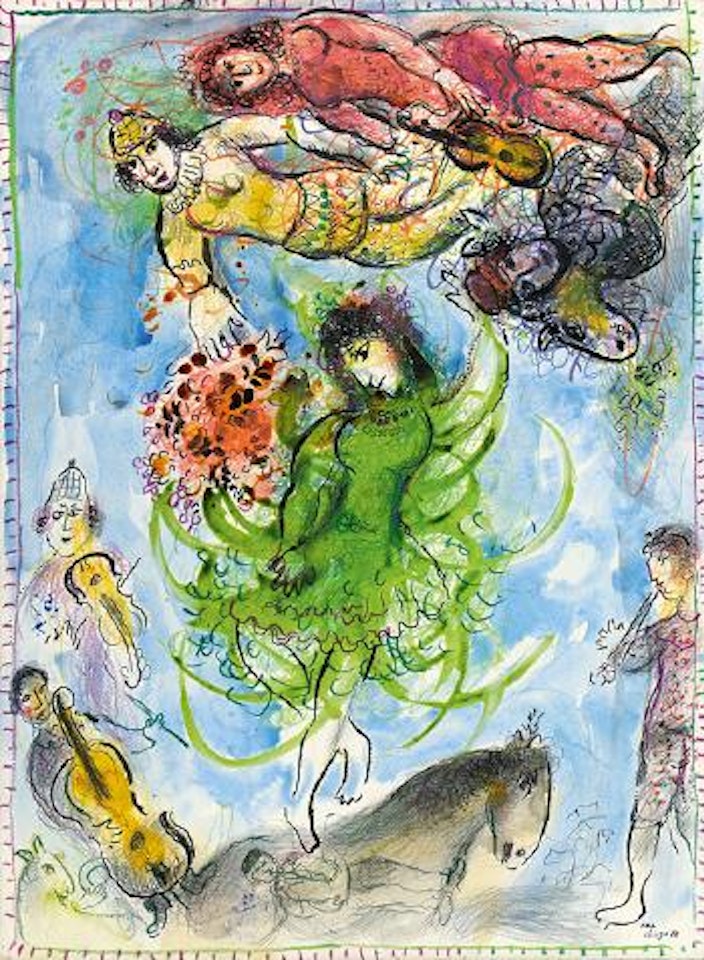 L'écuyère en vert by Marc Chagall