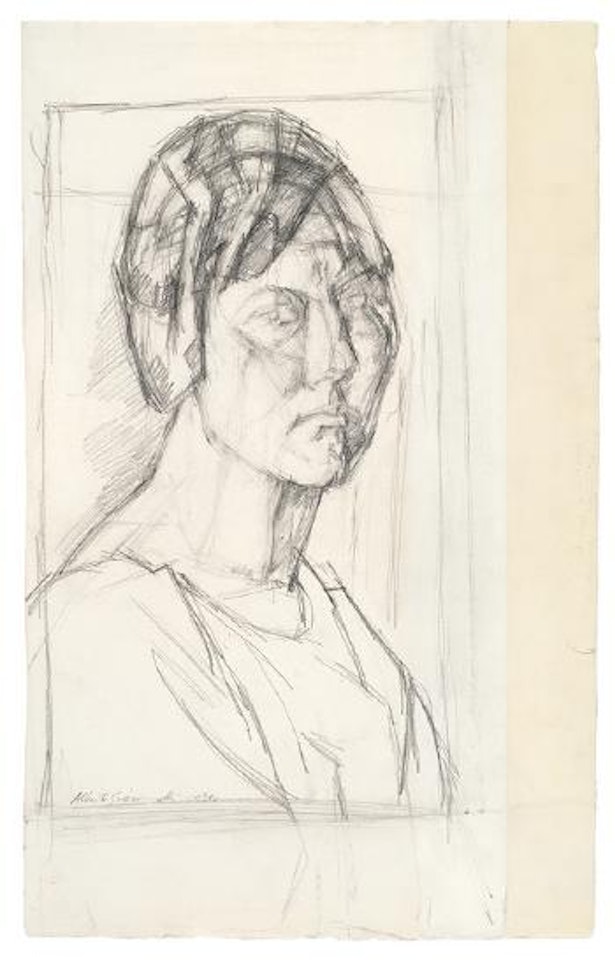 Portrait von Clara Ganzoni - Weibliche Büste by Alberto Giacometti