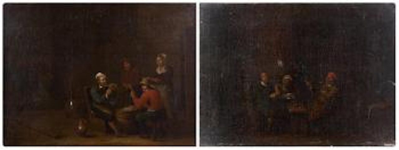 Les joueurs de cartes. Les buveurs by Egbert van Heemskerk III