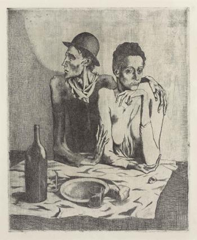 Le Repas Frugal, from La Suite des Saltimbanques by Pablo Picasso