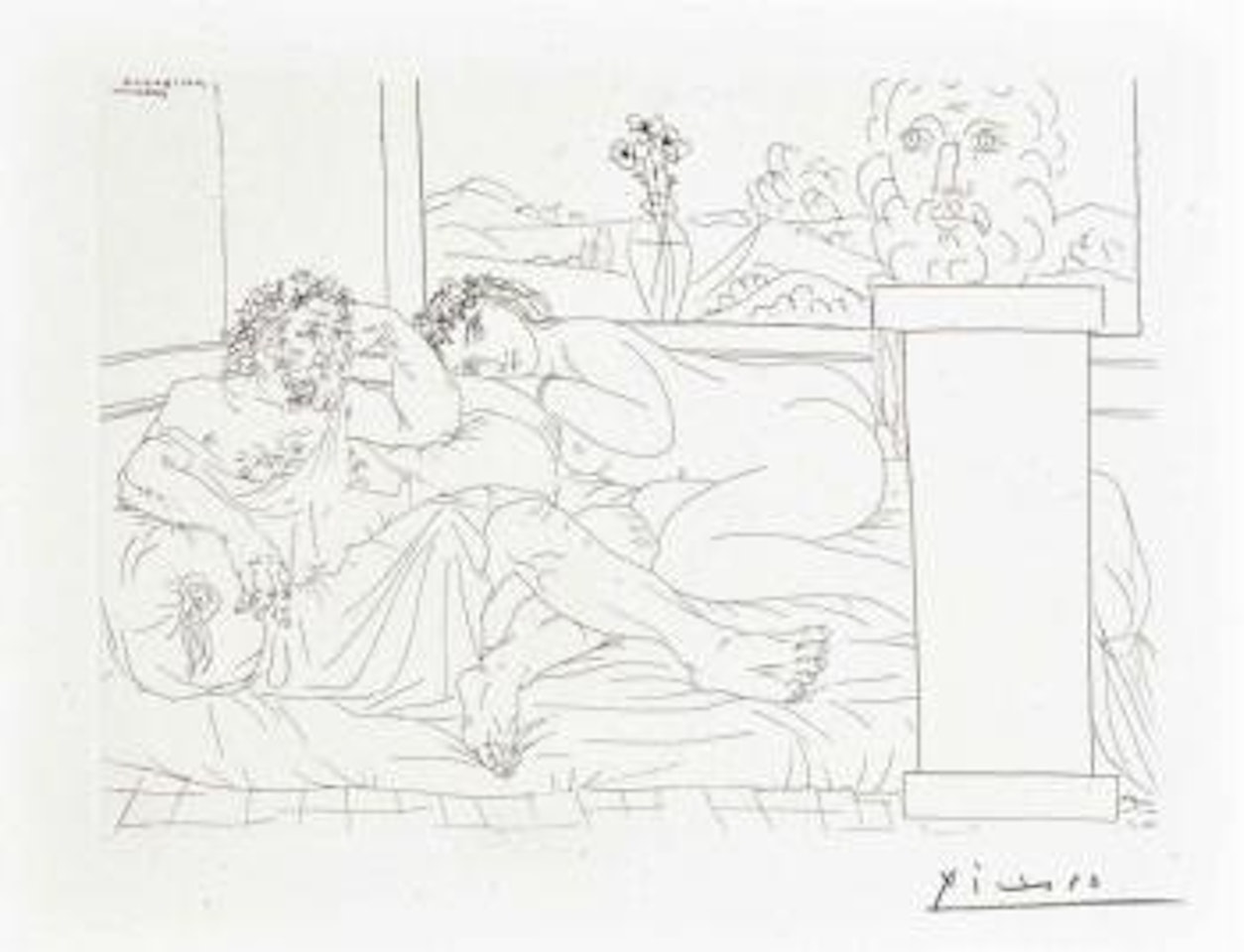 Le Repos du Sculpteur, IV, from La Suite Vollard by Pablo Picasso